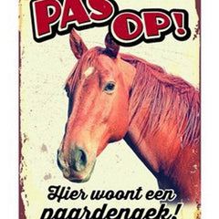 Plenty Gifts Waakbord Blik Paard