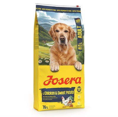 Josera Medium Maxi Kip graanvrij hondenvoer met kip en zoete aardappel voor middelgrote en grote honden