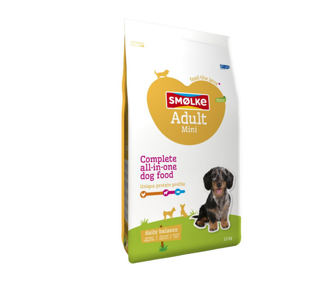 Smølke Adult Mini hondenvoer voor kleine volwassen honden.