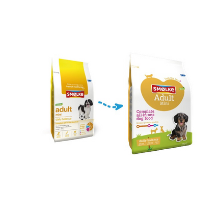 Smølke Adult Mini hondenvoer voor kleine volwassen honden.