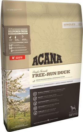 Acana Singles Free-Run Duck hondenvoer met eend voor gevoelige honden