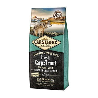 Carnilove Fresh Carp Trout graanvrij hondenvoer met verse karper en forel voor volwassen honden