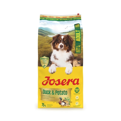 Josera Adult Duck Potato hondenvoer - graanvrije hondenvoeding met eend en aardappel voor volwassen honden van alle rassen