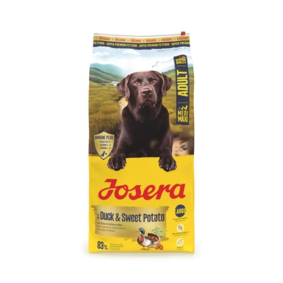 Josera Medium Maxi Adult graanvrij hondenvoer met eend en zoete aardappel voor volwassen honden