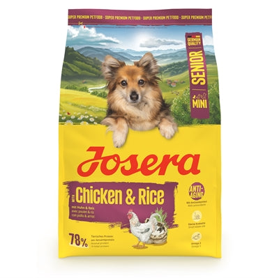 Josera Mini Senior Chicken hondenvoer voor oudere honden van kleine rassen