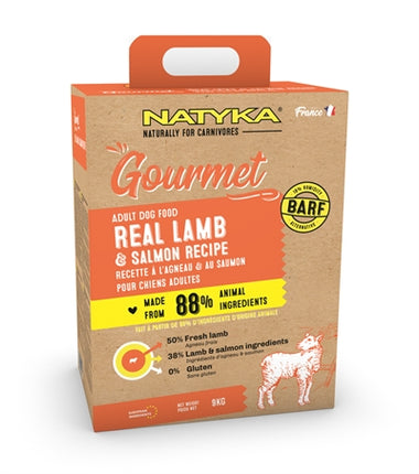Natyka Gourmet Adult Lamb semi-moist hondenvoer met lam en zalm