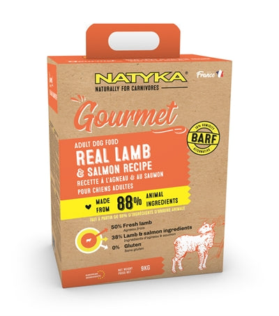 Natyka Gourmet Adult Lamb semi-moist hondenvoer met lam en zalm