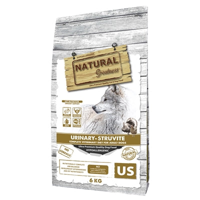 Natural Greatness Urinary Struvite Hondenvoer voor volwassen honden met struvietstenen en urinewegproblemen